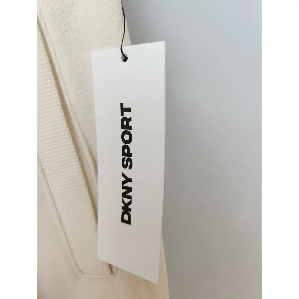 NWT DKNY Women's Sport Jogging Sweat Pants Cream S
